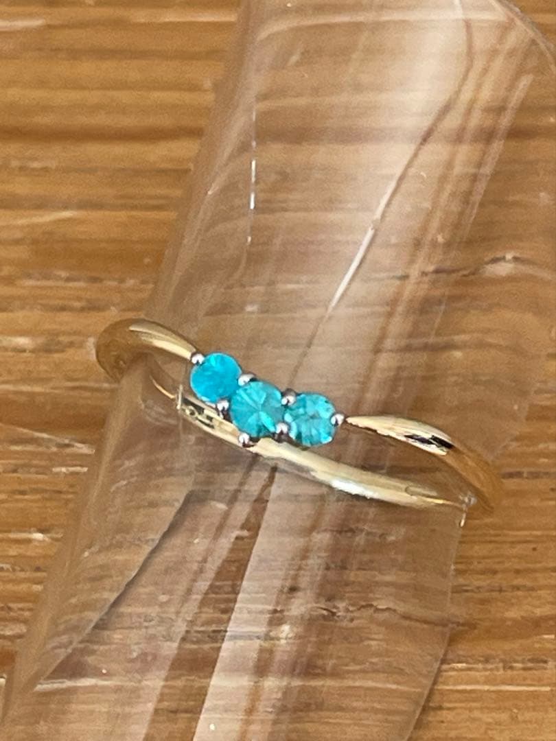 パライバトルマリンpt900、k18リング