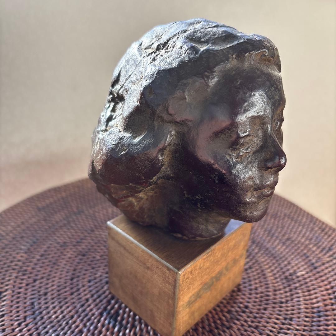 加藤顕清 ブロンズ像 顔