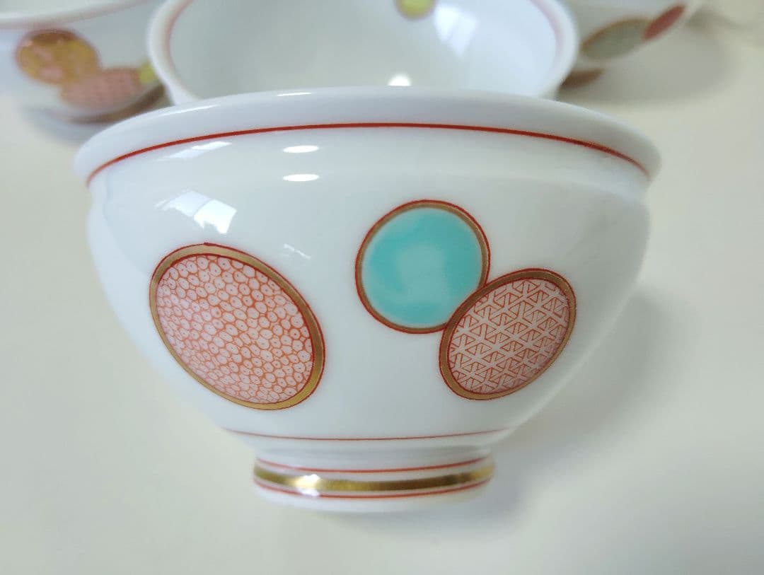 中古】深川製磁◇湯呑/湯呑みセット/5点セット/ホワイト【キッチン用品