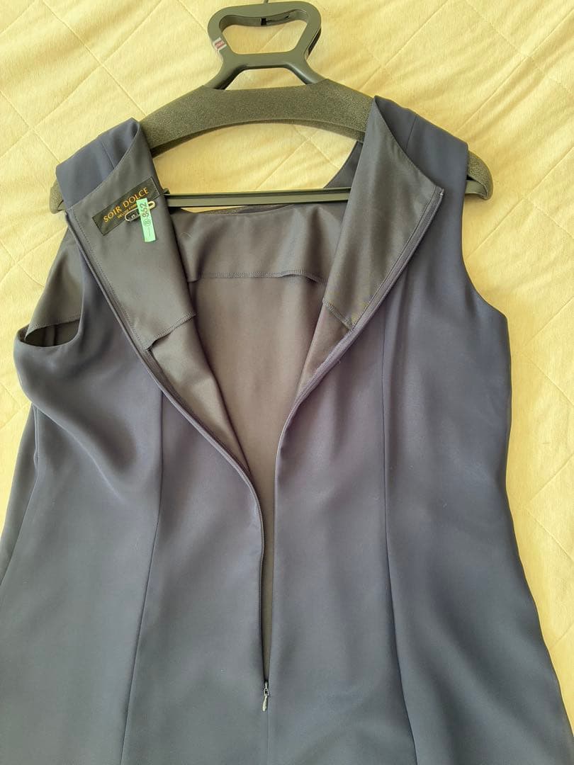 【soir dolce】ノースリーブ ネイビー ドレス