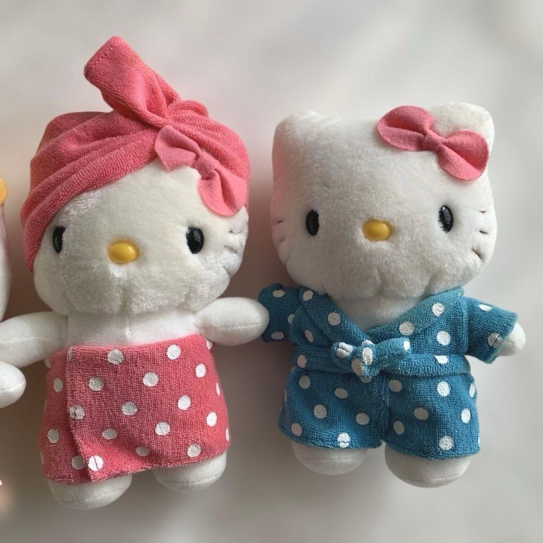 レトロ ハローキティ バスローブ ぬいぐるみ 4体希少