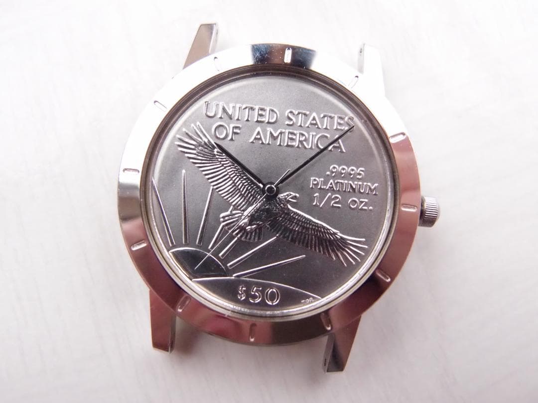 Yahoo!オークション - 田中貴金属 プラチナイーグルコイン腕時計99.95