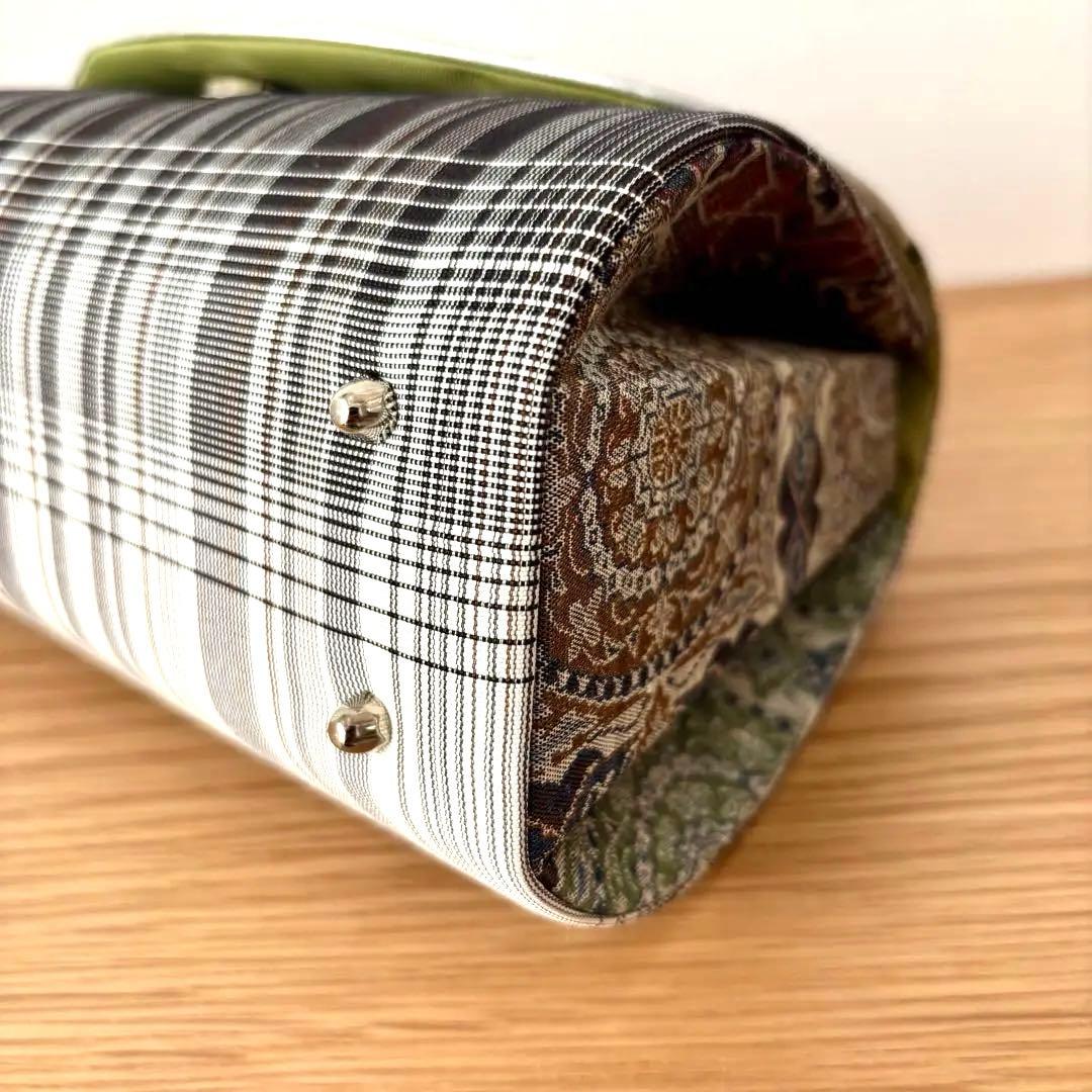 【新品未使用】 まわた紬 絹100% 和装用バッグ 真綿紬シルク