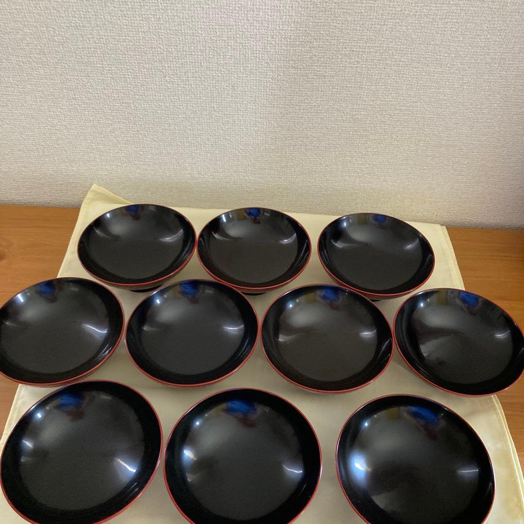 輪島塗り　蓋付き椀 10客セット