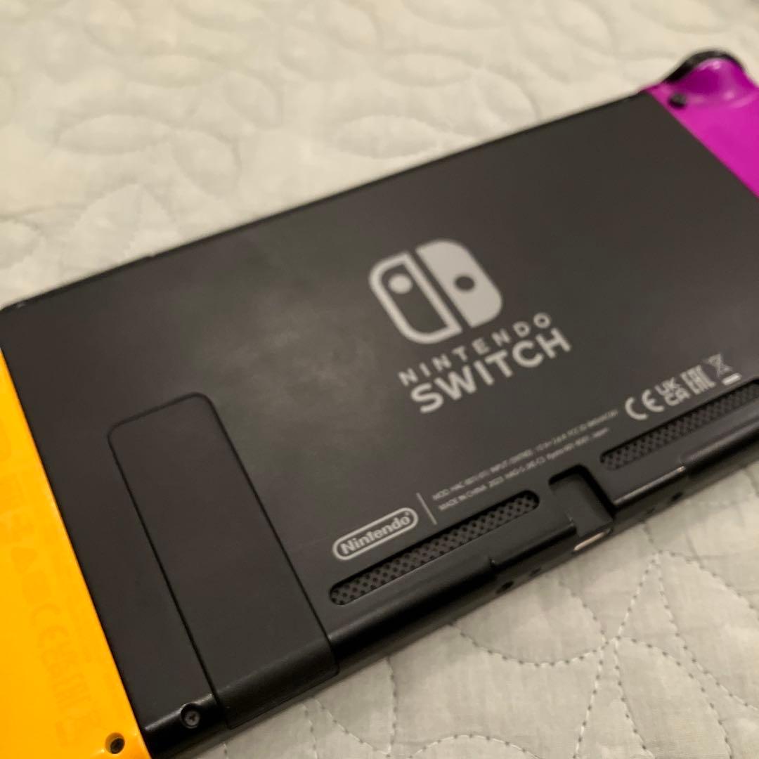 Nintendo Switch 本体 紫/黄色 Joy-Conストラップ付き