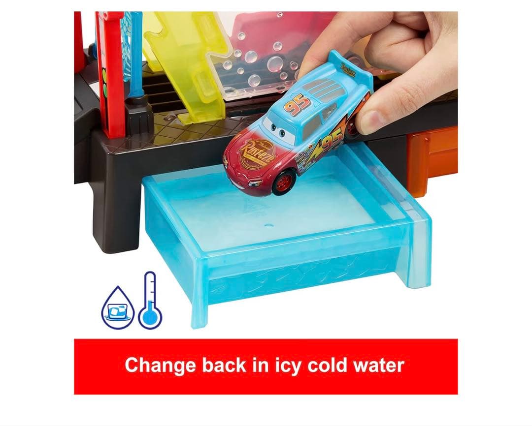 マテル社 ディズニー カーズ 洗車プレイセット 色が変わるマックィーン
