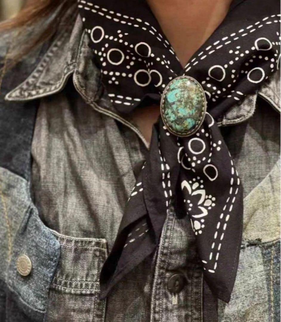 rrl ダブルアールエル　ターコイズ　スカーフリング バンダナスライダー