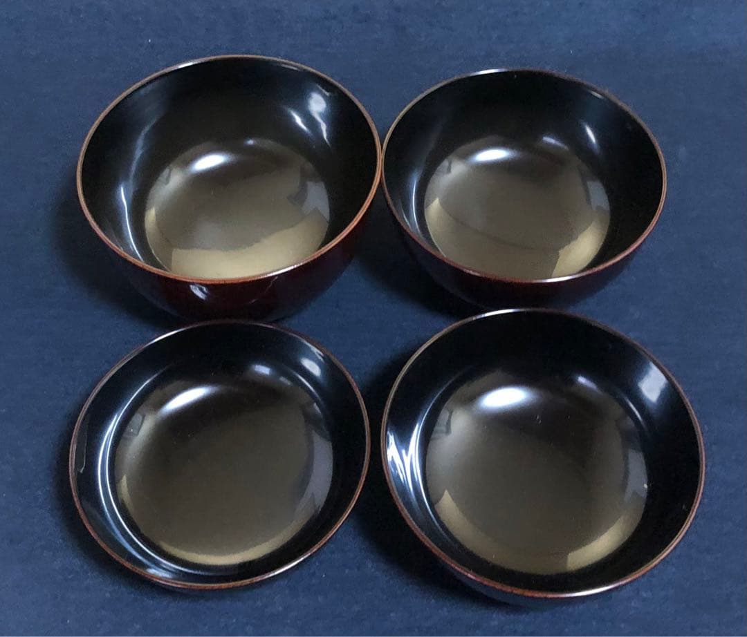 《レ》木芸家 田中重希 欅 四ツ椀4客 日本工芸会会員 共箱 251201お2