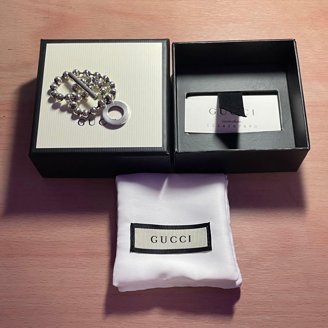 GUCCI シルバービーズブレスレット