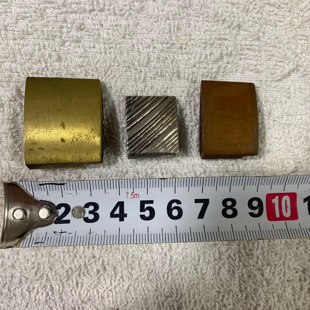 B-60 鎺　はばき　3個セット　武具　刀装具　時代物　骨董品　美術品　工芸品