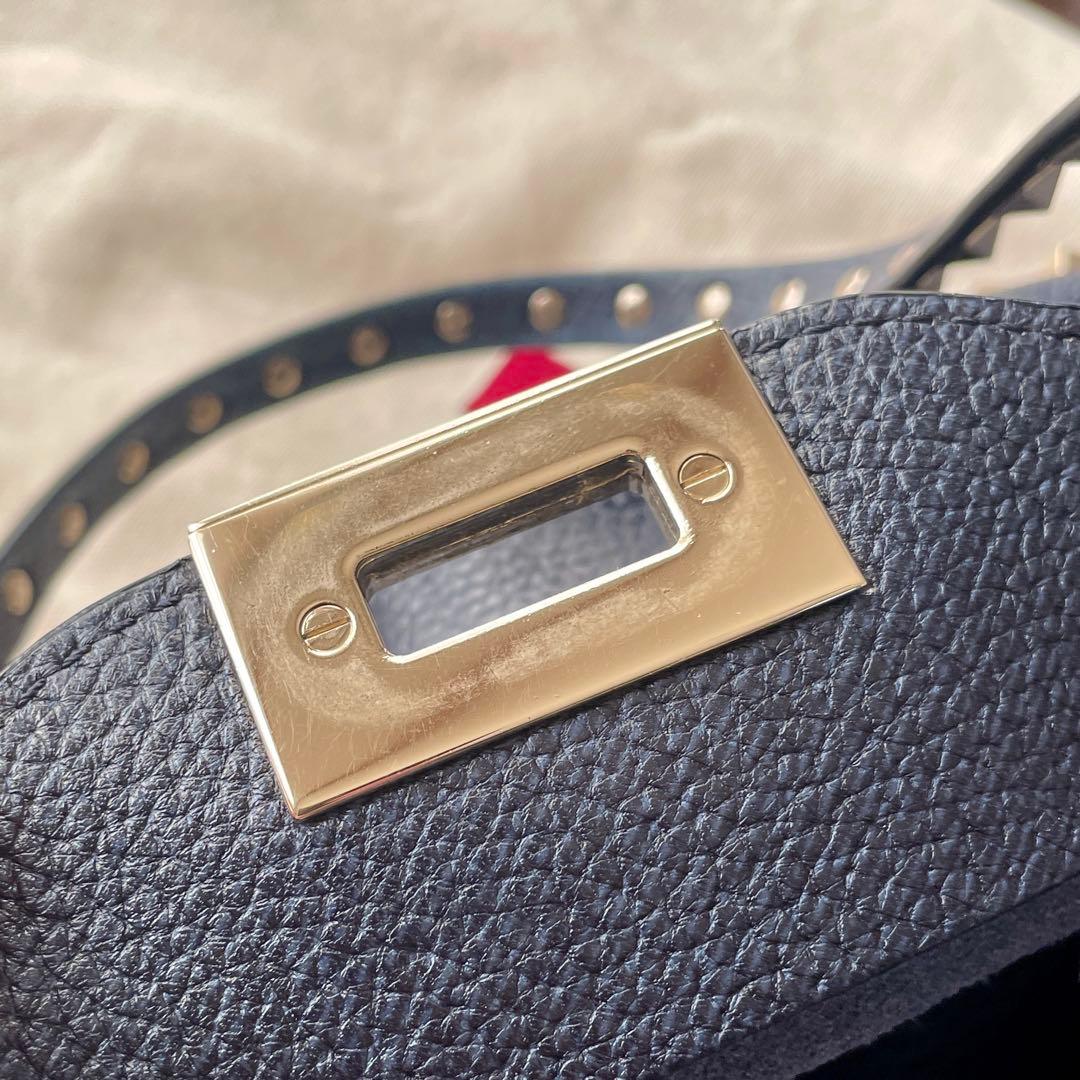 【美品】VALENTINO ヴァレンティノ ロックスタッズ 2WAY トート