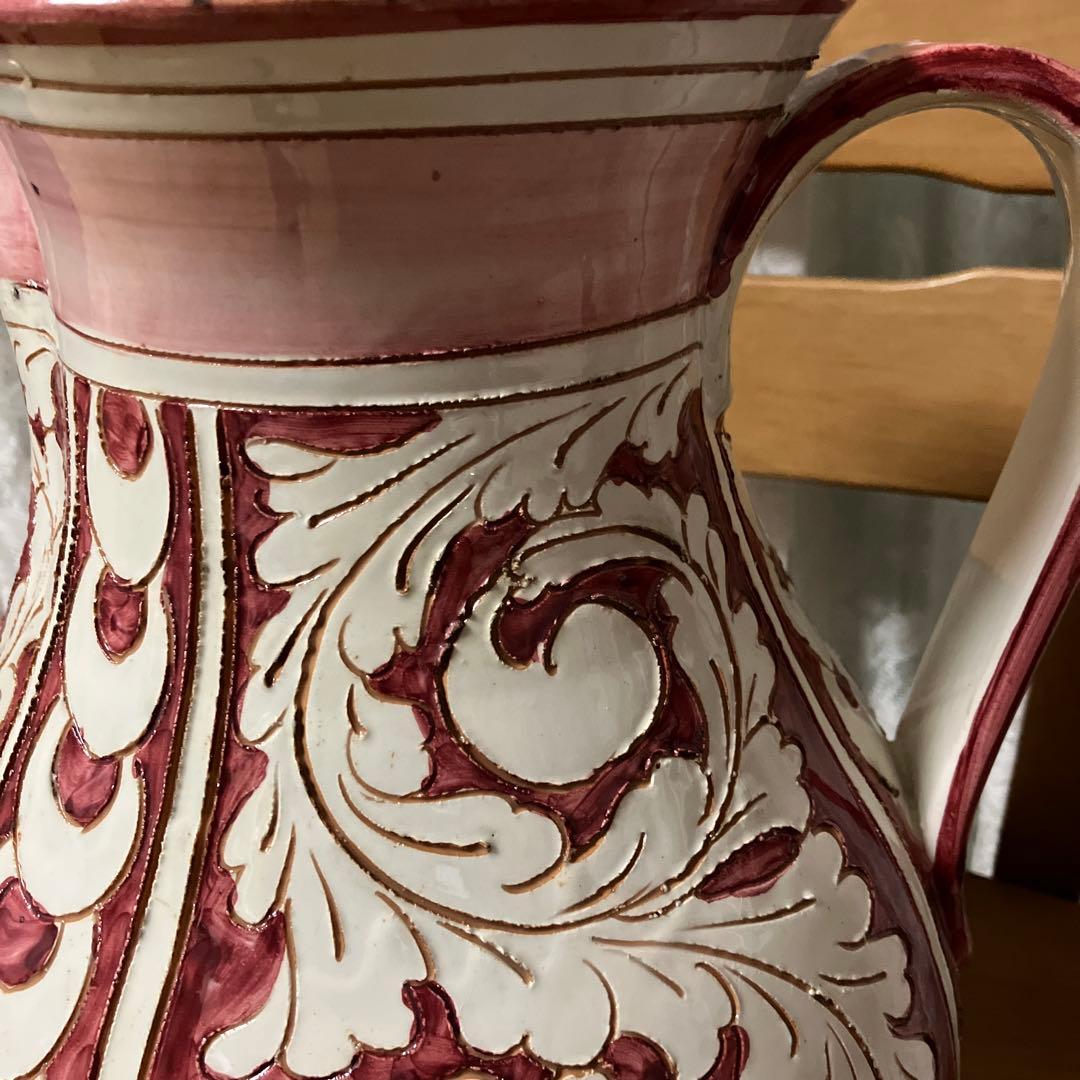 イタリア「セラミックパオリ」の水差し （底にITALY 629／35