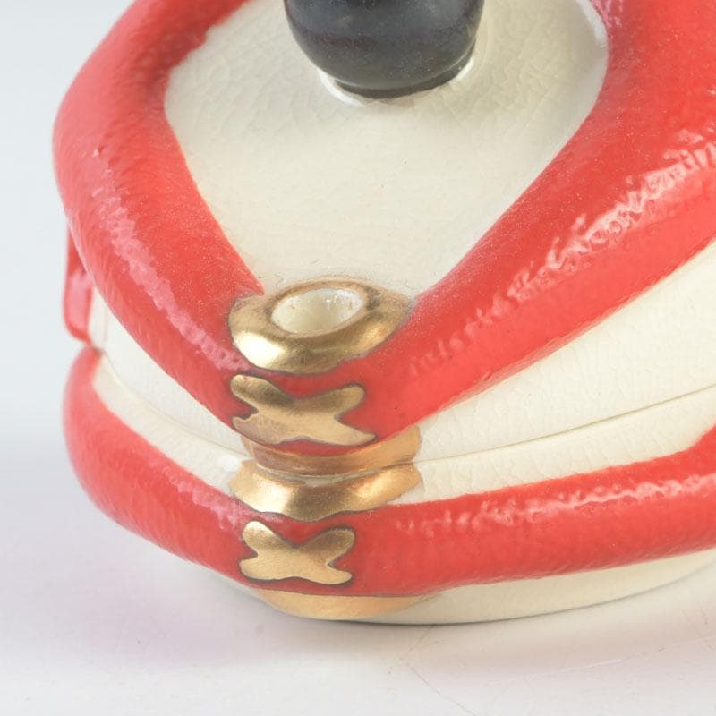 茶道具 萬古焼 加賀瑞山造 はじき猿 香合 共箱 V 9804