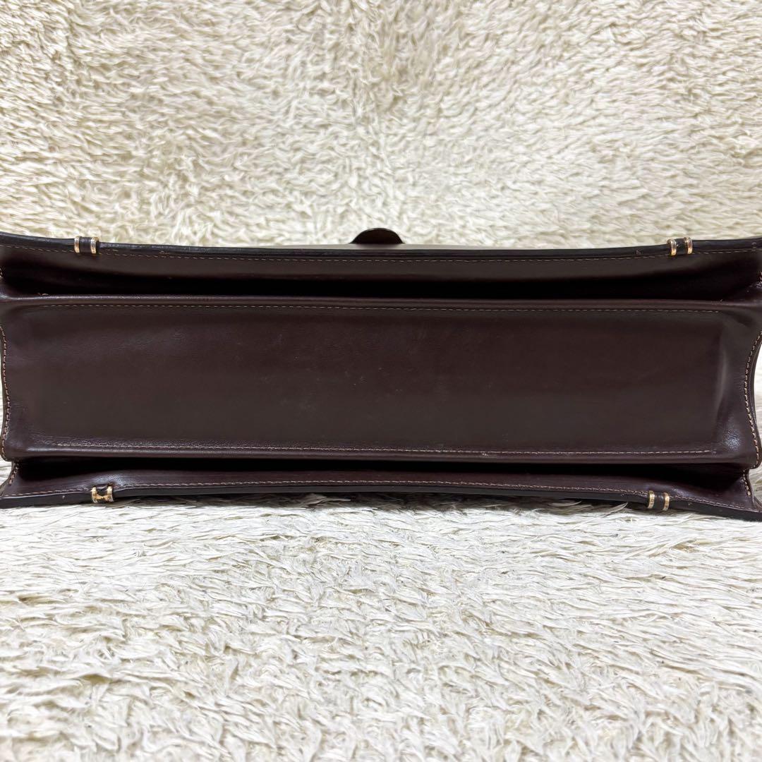 【極美品】土屋鞄 ダレスバッグ ブライドルレザー ダークブラウン A4収納可能