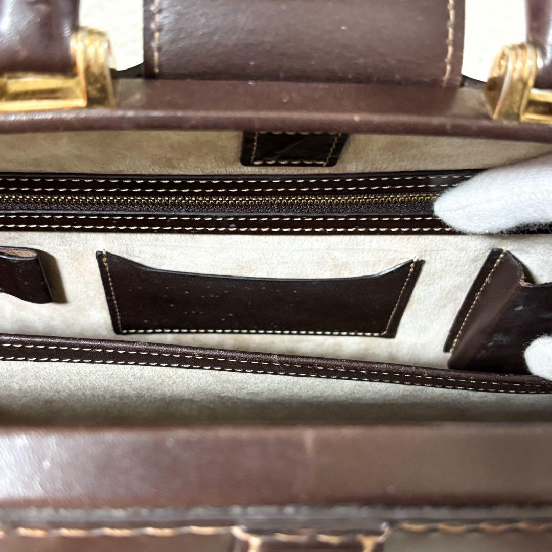 【極美品】土屋鞄 ダレスバッグ ブライドルレザー ダークブラウン A4収納可能