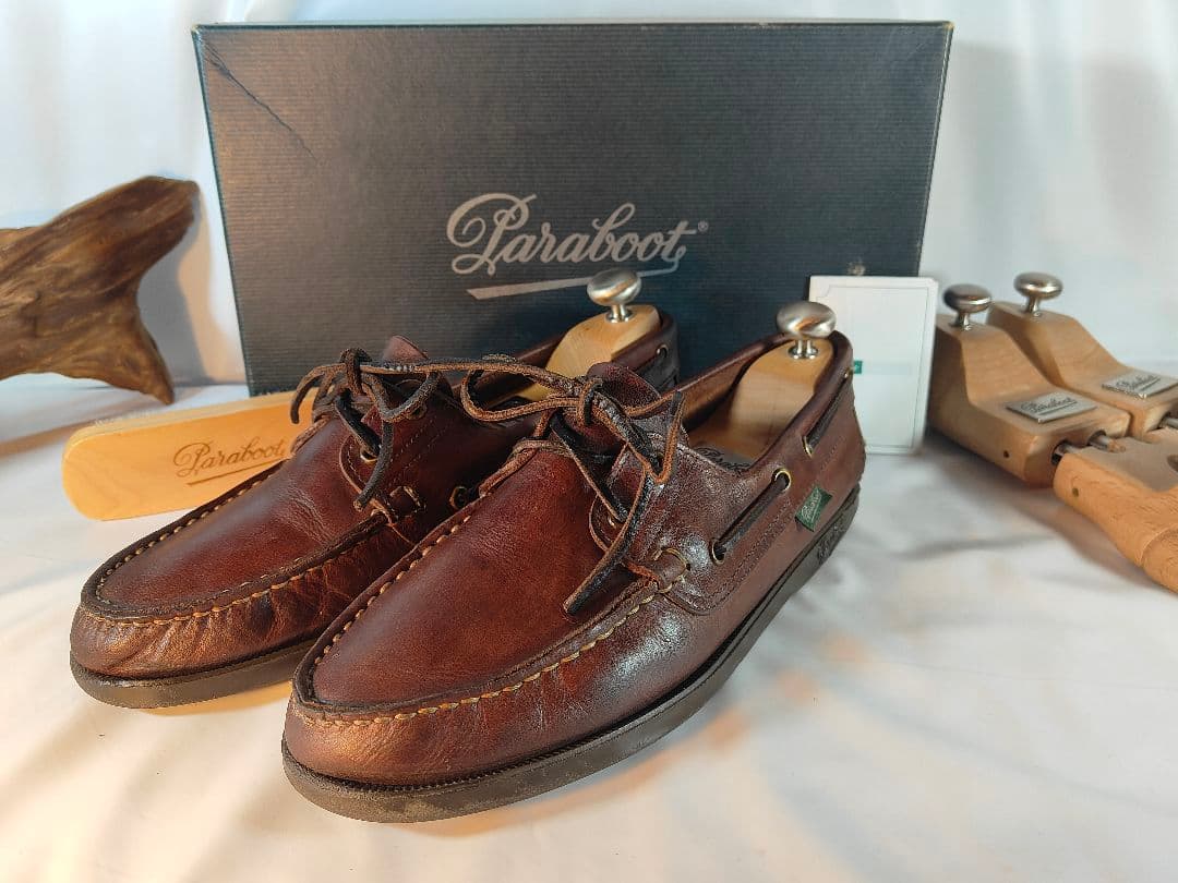 【Vintage】PARABOOT　正規品　高級革靴　本革デッキシューズ　バース