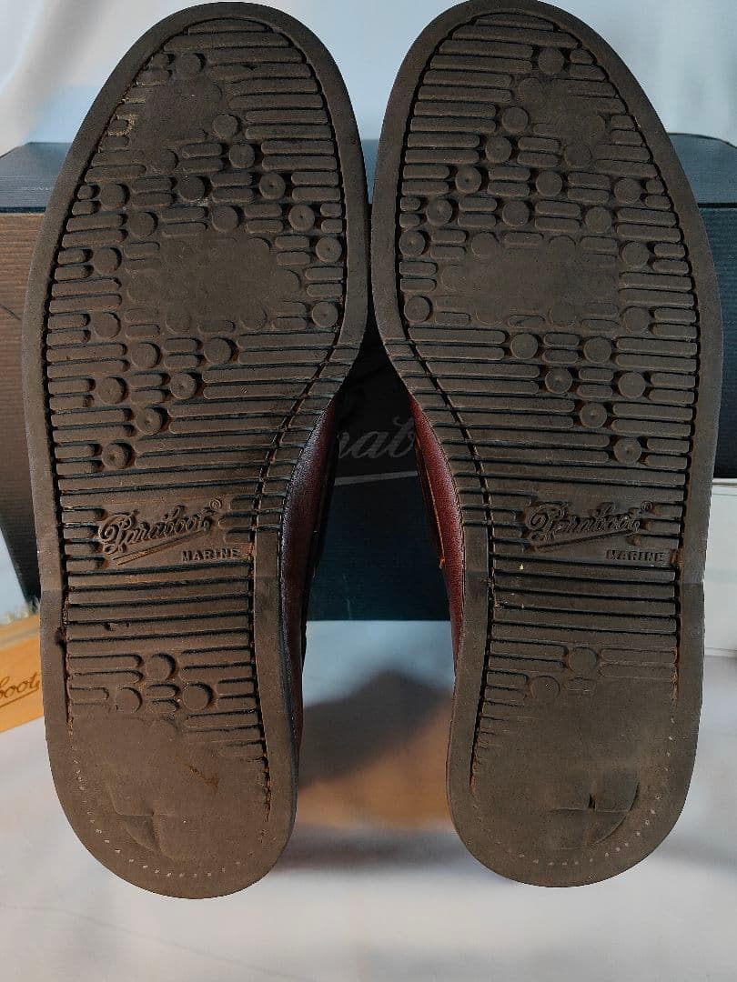 【Vintage】PARABOOT　正規品　高級革靴　本革デッキシューズ　バース