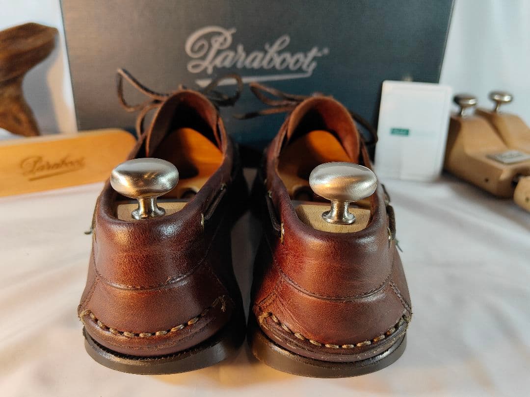 【Vintage】PARABOOT　正規品　高級革靴　本革デッキシューズ　バース