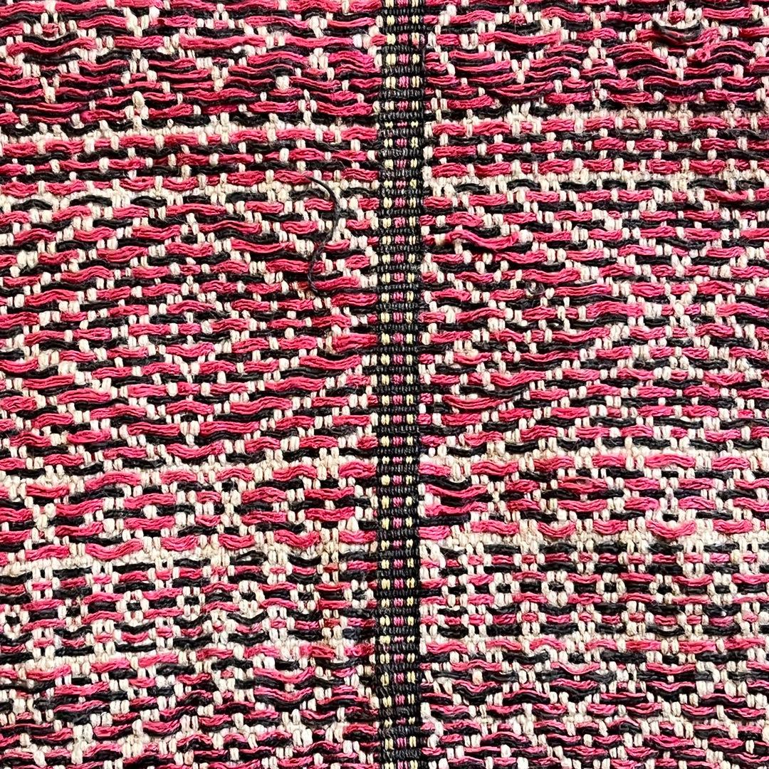 ミャンマー(旧ビルマ) チン族 片面縫い取り織り 肩掛け布 ②