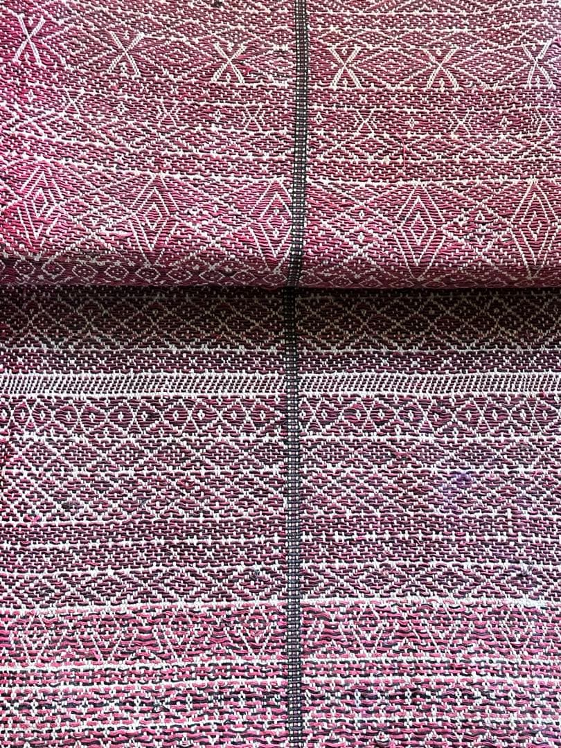 ミャンマー(旧ビルマ) チン族 片面縫い取り織り 肩掛け布 ②