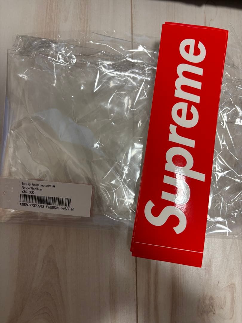 2025FWSupreme Box Logo Hooded Mサイズ ネイビー