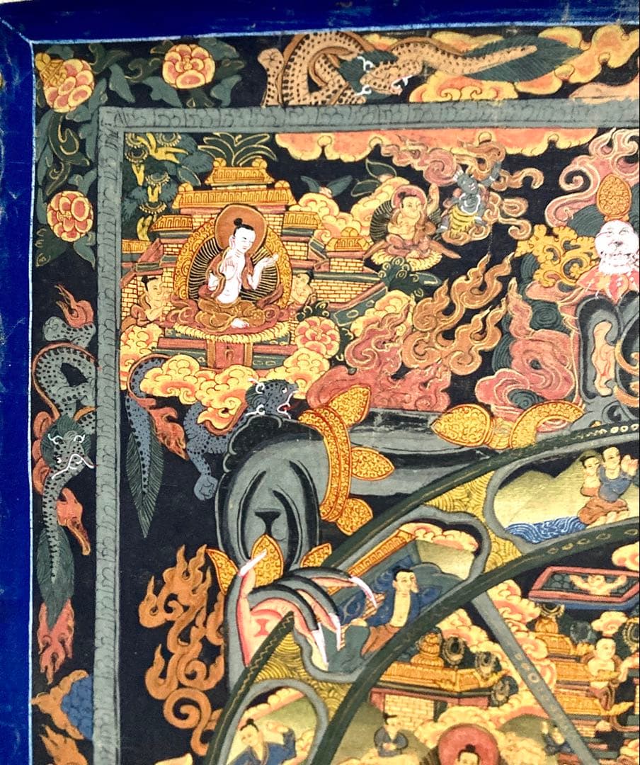 チベット 曼荼羅 マンダラ 仏画 密教(3) タンカ 掛軸 観音 菩薩 如来 佛