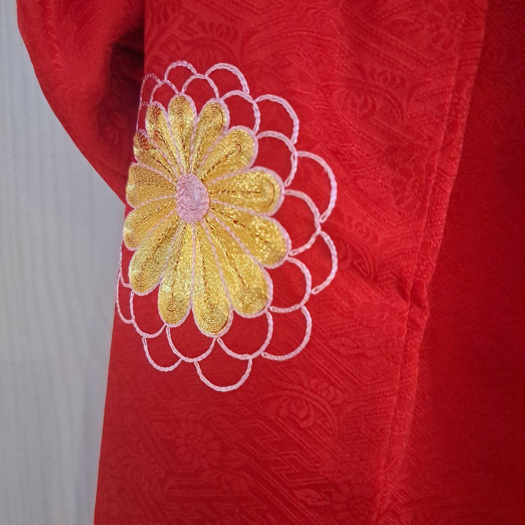 七五三 赤い花柄刺繍衣装　3歳