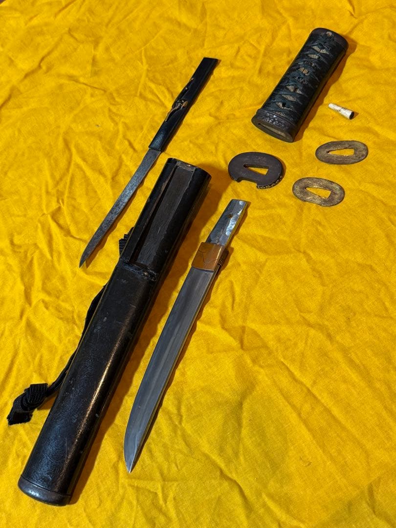 揃金具短刀拵　残欠ナイフツナギ付　合法サイズ