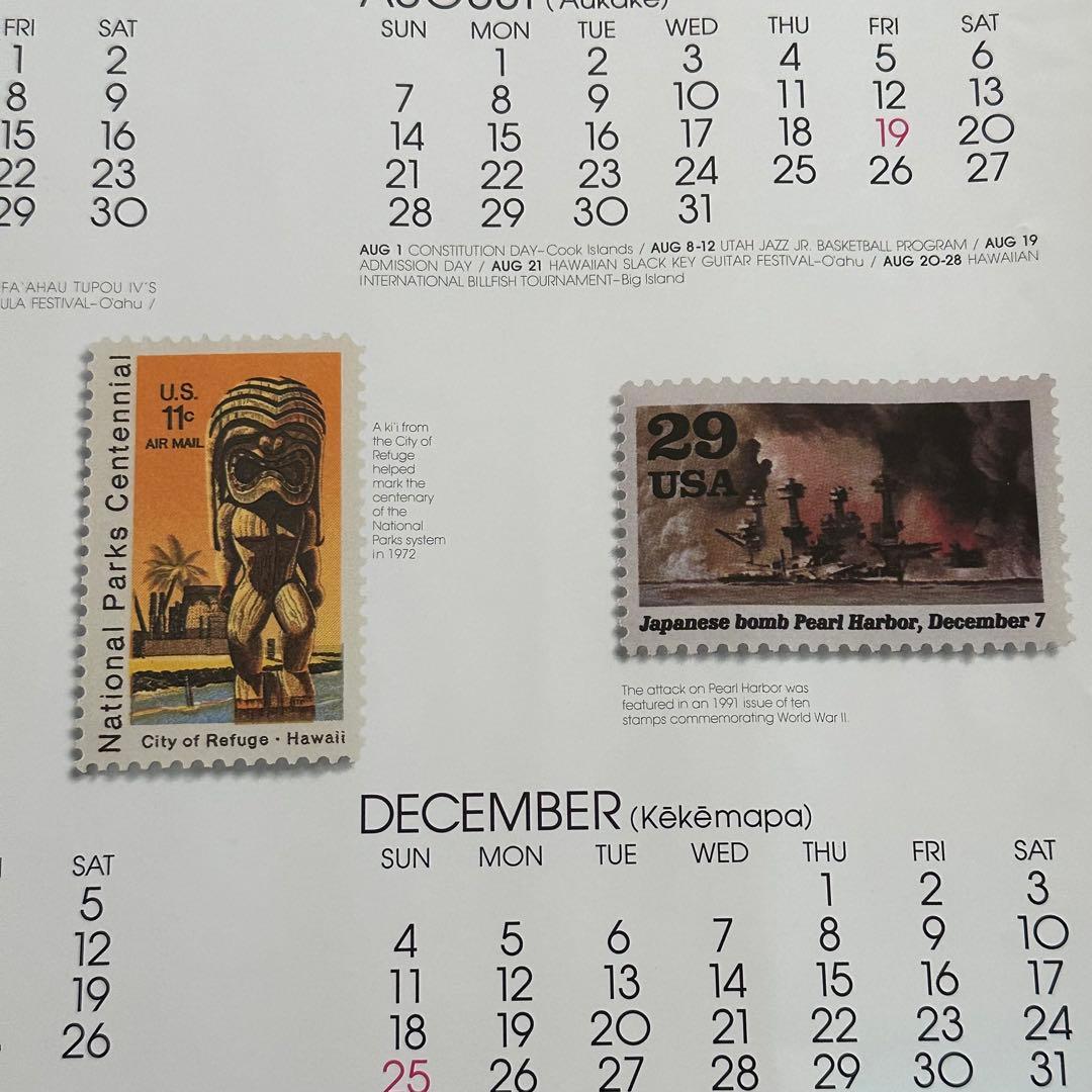 94年旧ロゴHAWAIIAN AIRハワイアン航空オリジナルカレンダーポスター2