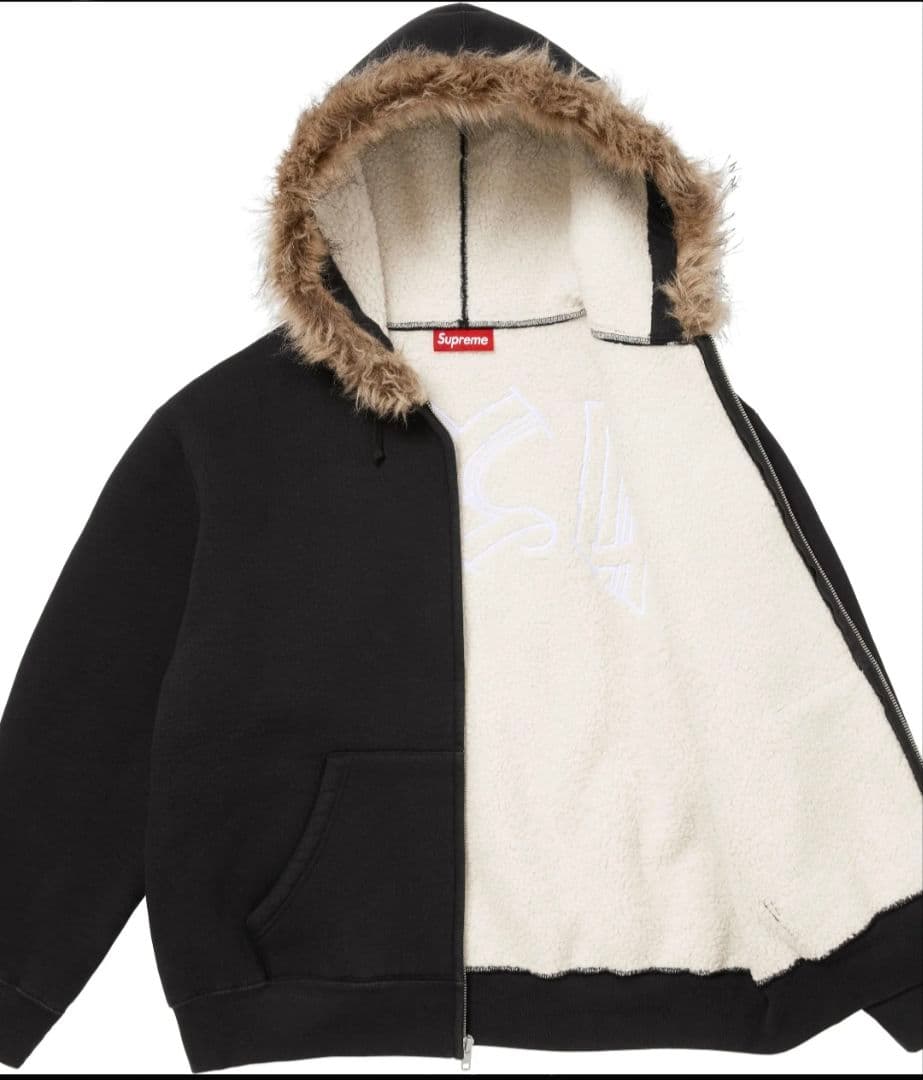 taku　Supreme Faux Fur Zip Up Hooded