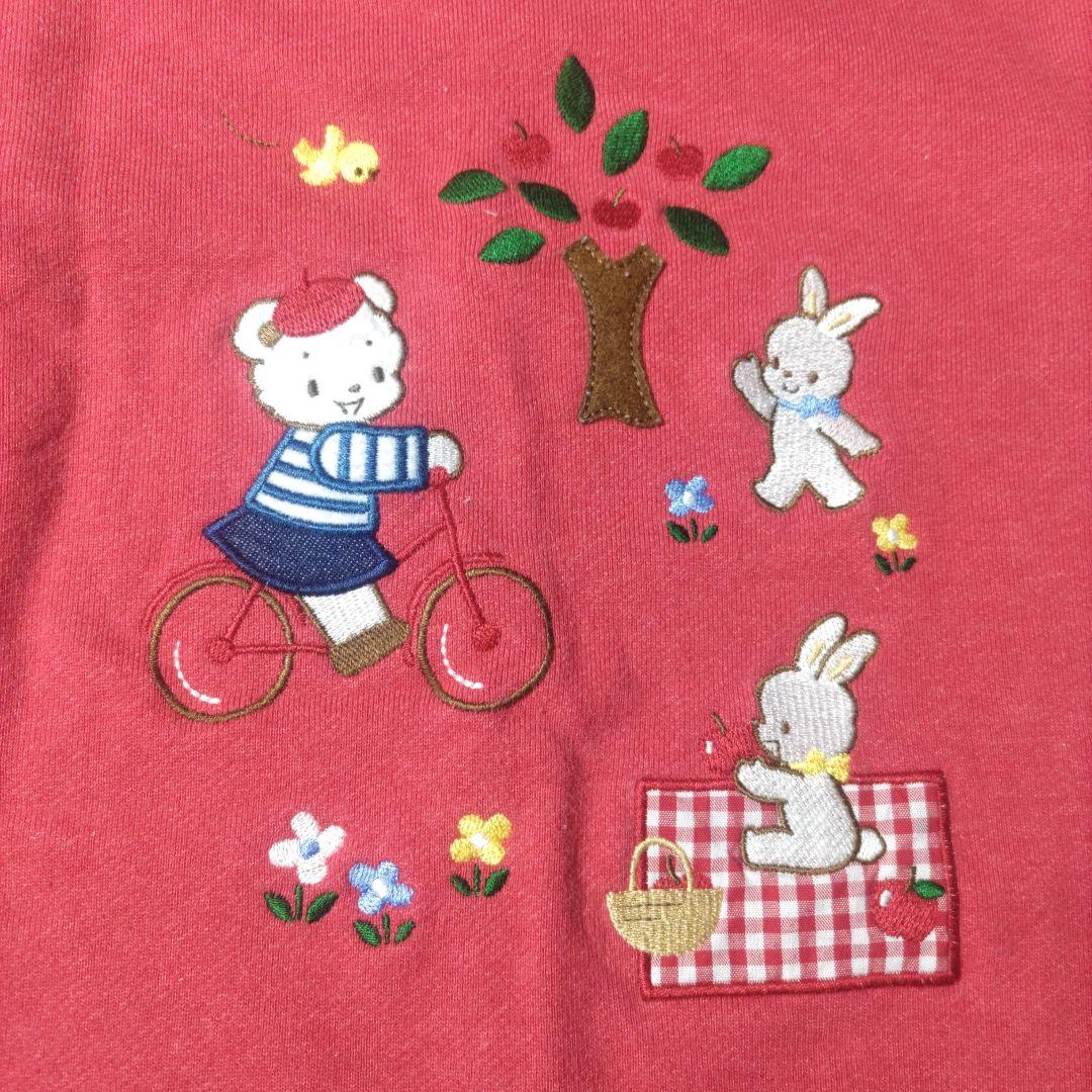 familiar 赤 リアちゃん トレーナー ピクニック 美品 着用回数少なめ