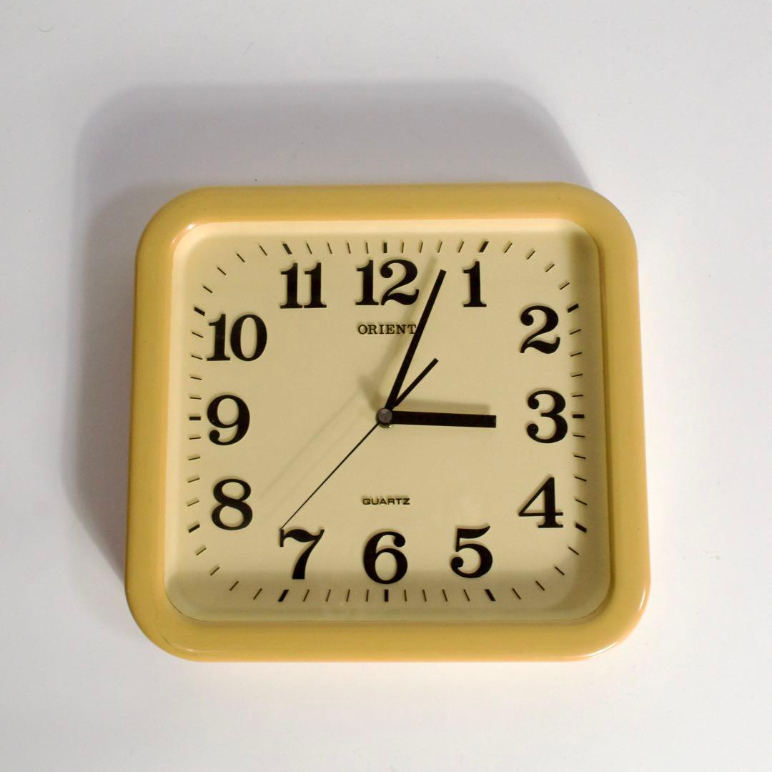 オリエント　掛け時計　稼働中　ミッドセンチュリー　ビンテージ　ポストモダン