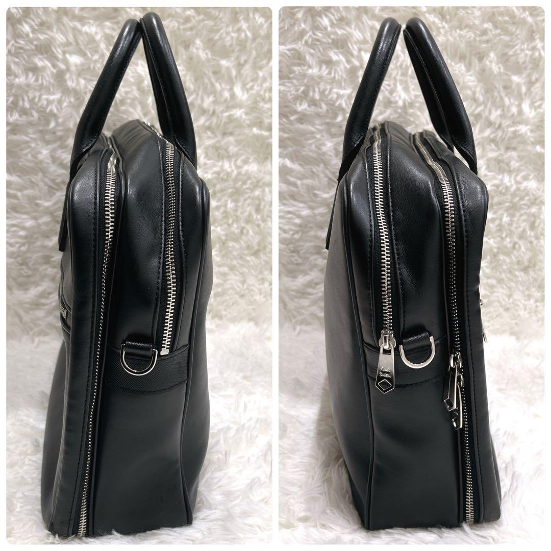 ポールスミス ビジネスバッグ ブリーフケース レザーブラック 2WAYショルダー