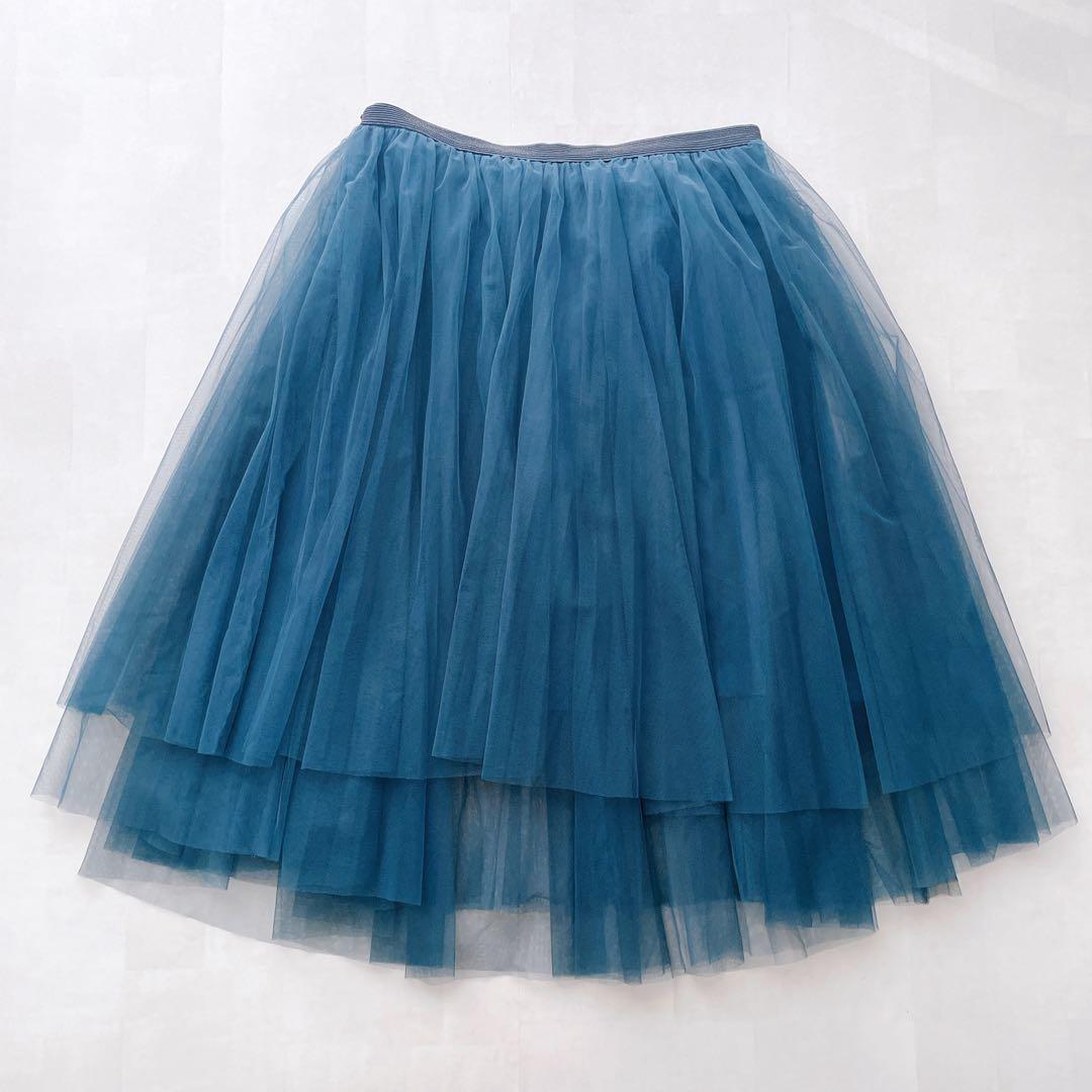 美品✨ブルネロクチネリ チュールスカート モニーレ装飾 10連 ティアード 40