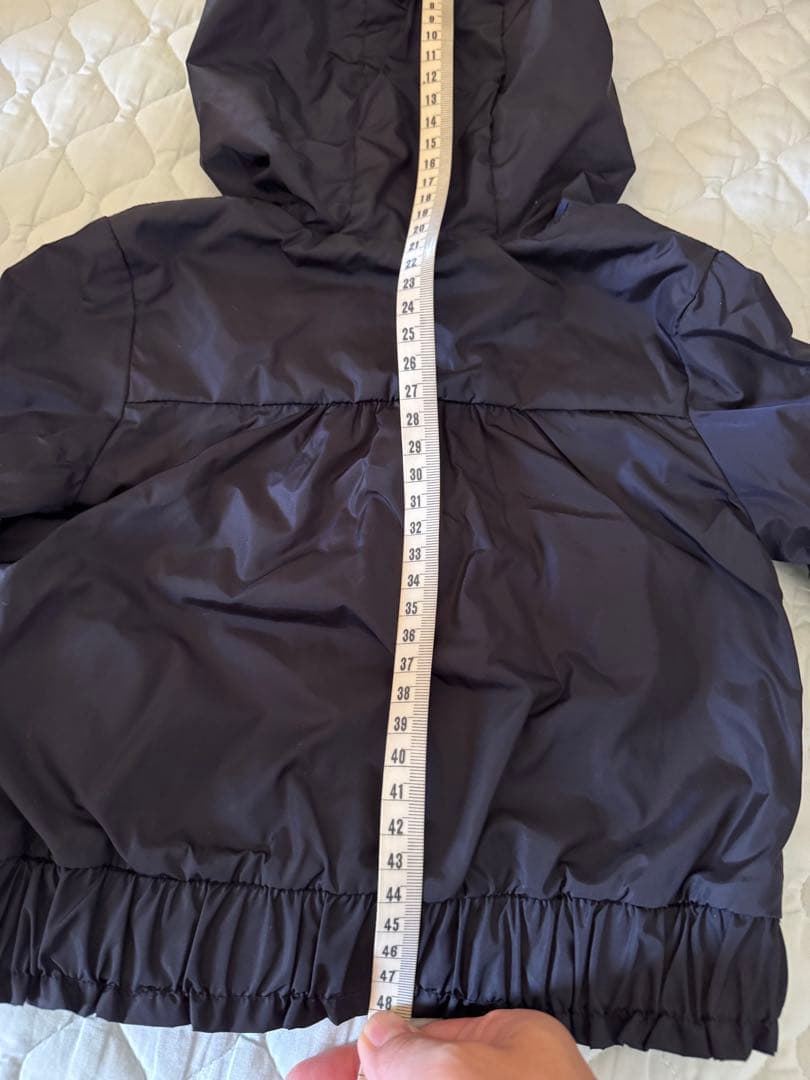 ネイビー ジップアップジャケット フード付き