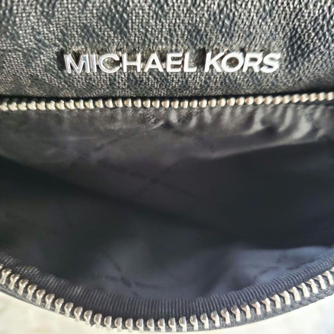 【美品】MICHAEL KORS ショルダーバッグ MKロゴ シグネチャー 黒