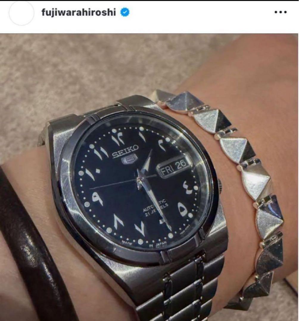 m*t様 SEIKO5 セイコー5 藤原ヒロシ　アラビック文字