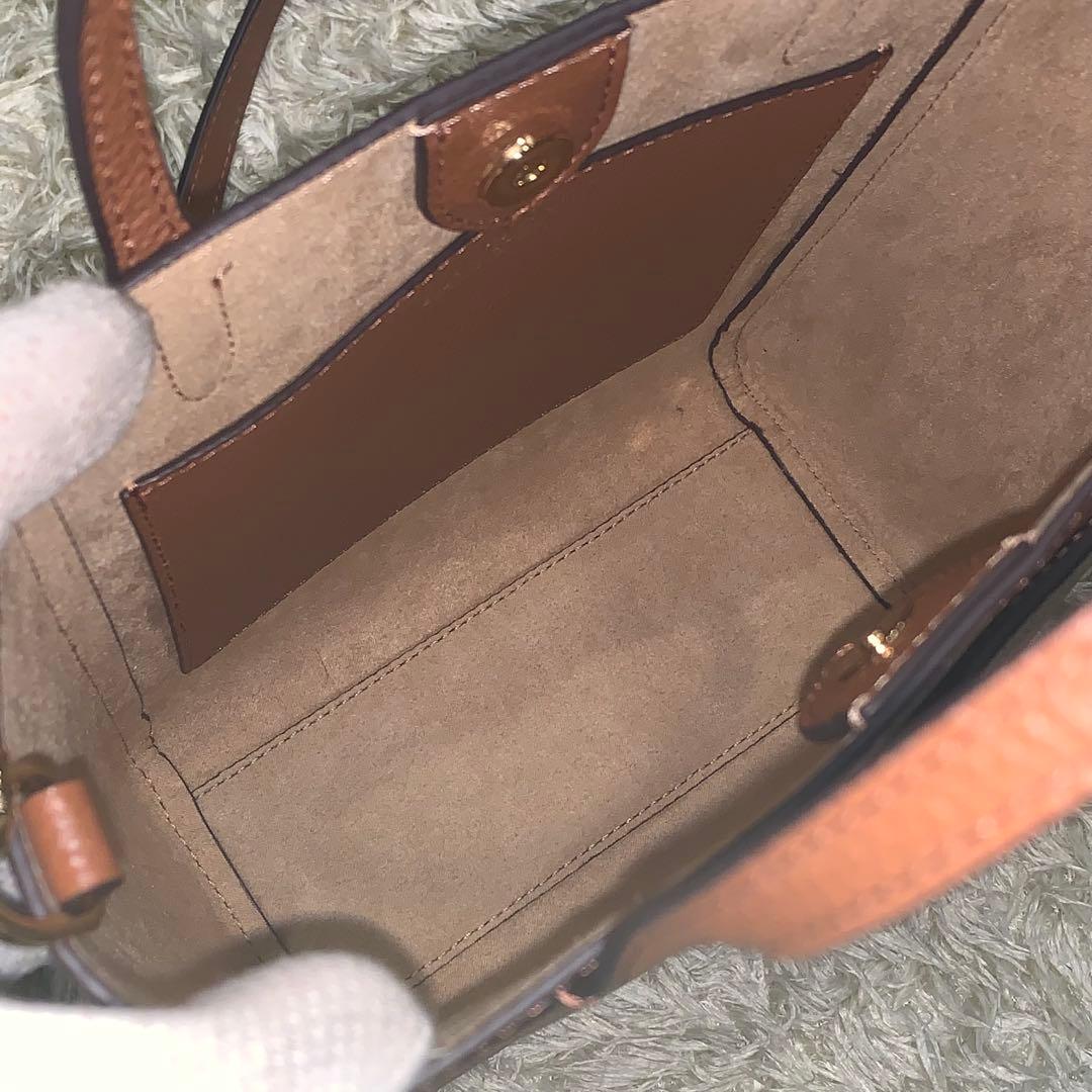 未使用級✨ローレンラルフローレン ペプルド Cameryn 2way ブラウン