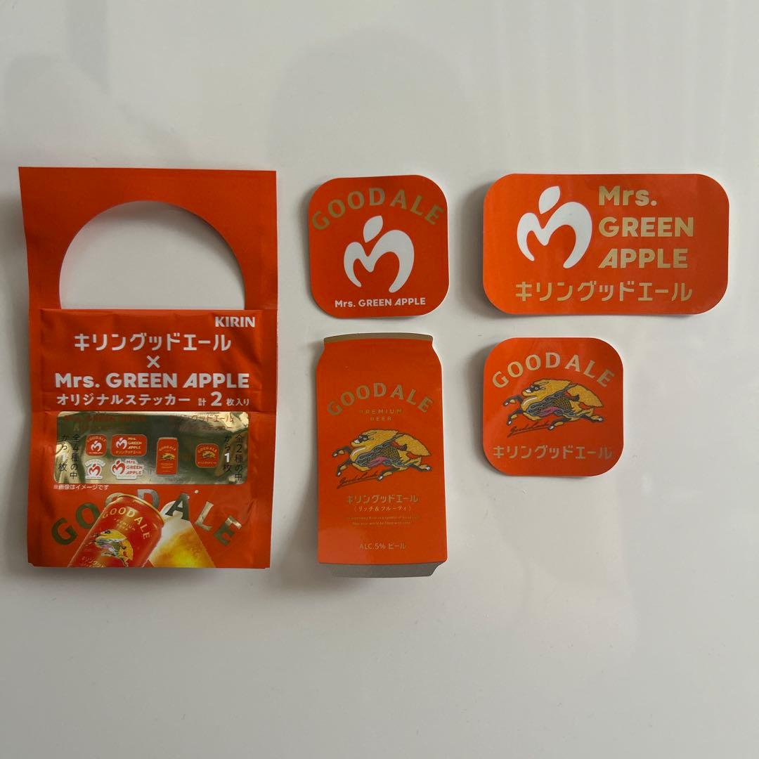 Mrs. GREEN APPLE】ミセス×キリングッドエール ステッカー4枚 - メルカリ