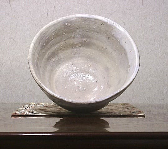 常滑焼 松本重信 作 山本石荘絵付 鉄絵茶碗 共箱 無傷 保証。