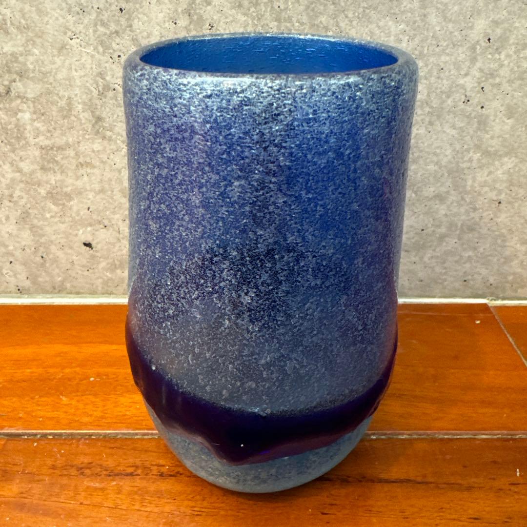 稲嶺盛吉.琉球ガラス.刻印あり.ジョッキ 稲嶺盛吉.琉球ガラス.刻印あり