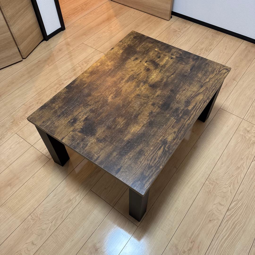 ニトリ　電気こたつ ダークブラウン 木製 ニトリ ブラウン木製こたつテーブル 木目調デザインのリビングこたつ