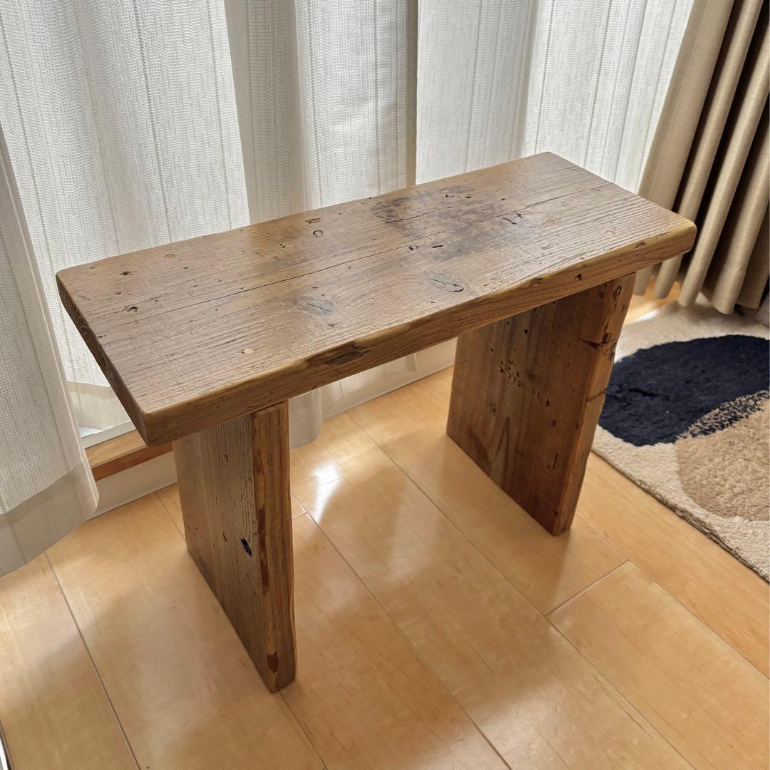 アイアン ベンチ 足場板（古材） アンティーク 板保護塗料 送料込み