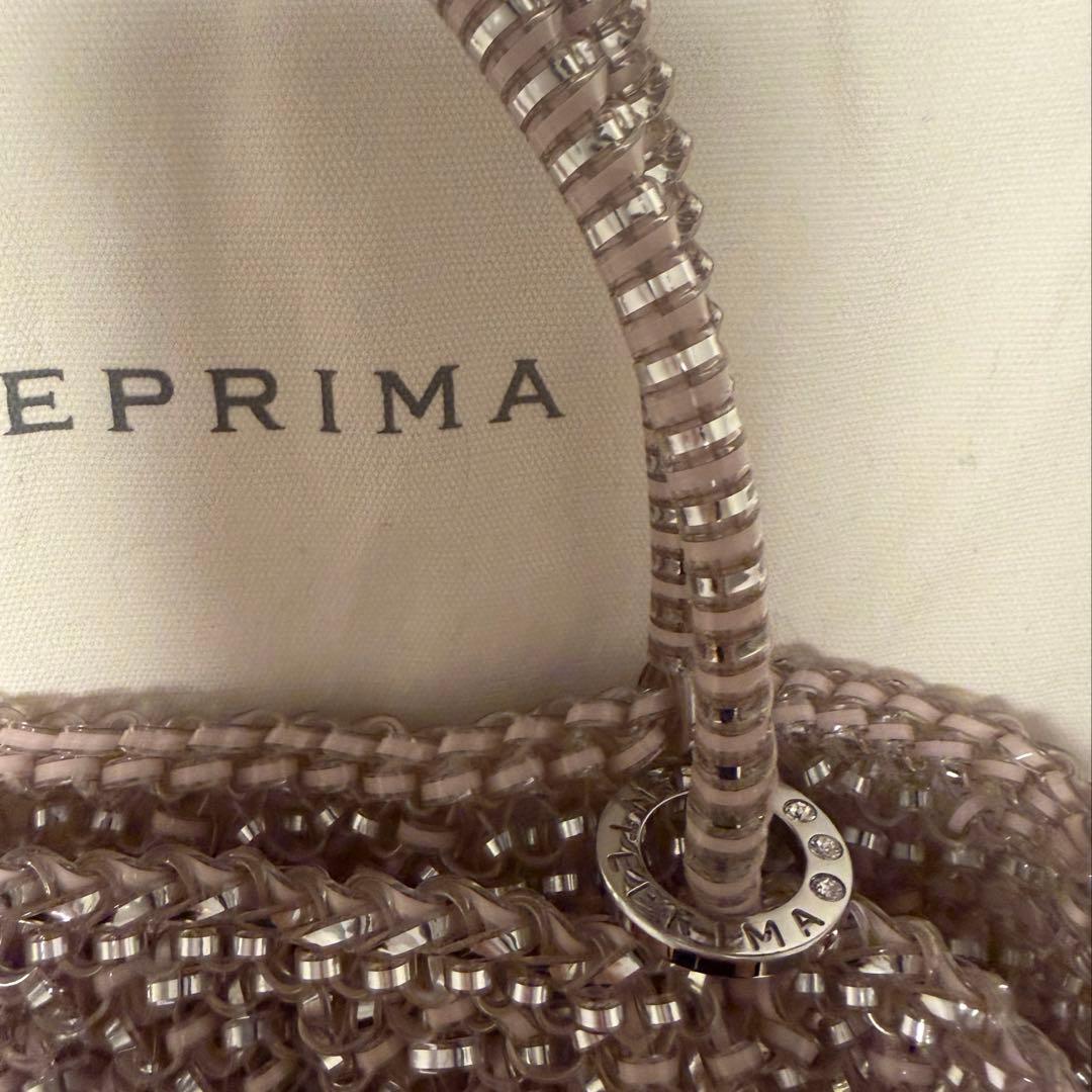 【美品】ANTEPRIMA スタンダードスクエア ミディアム ピンクシルバー