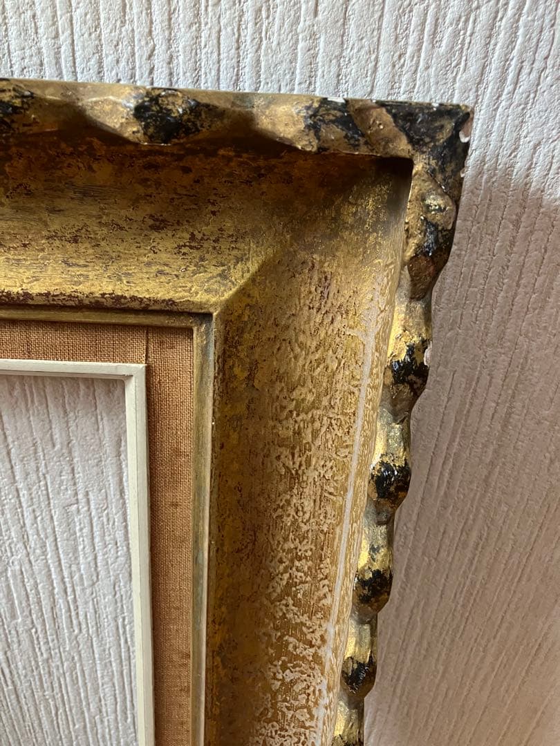 アンティーク 額縁&羽のオブジェ