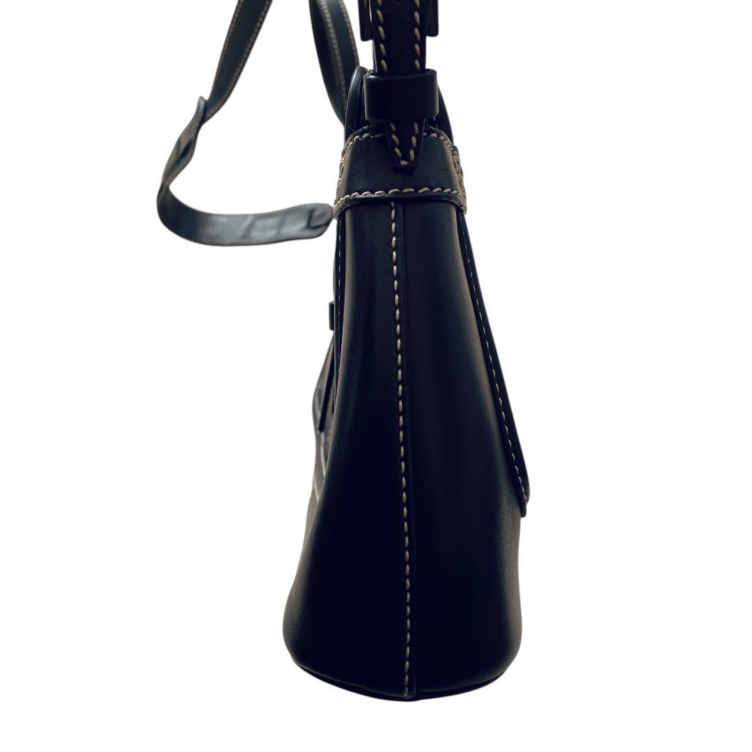 TOD'S トッズ【美品】ベルトバックル レザーショルダーバッグ ビンテージ