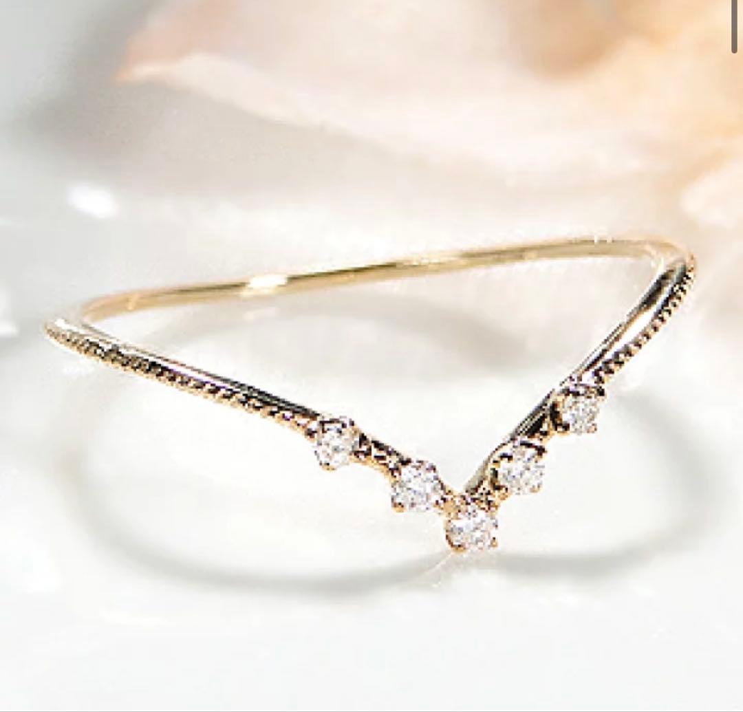 K10YG ダイヤモンドリング　2本SET