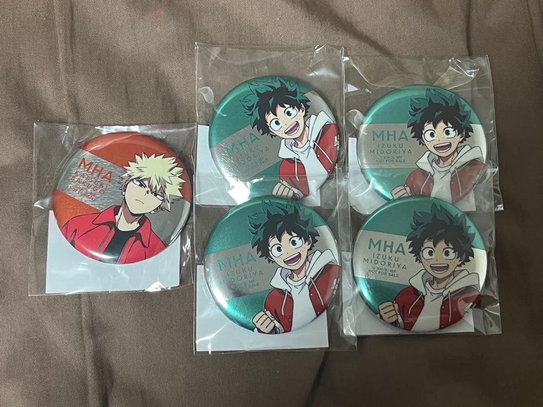 MHA 爆豪勝己 缶バッジ 3個セット 東京タワー RED ヒロアカが東京タワー