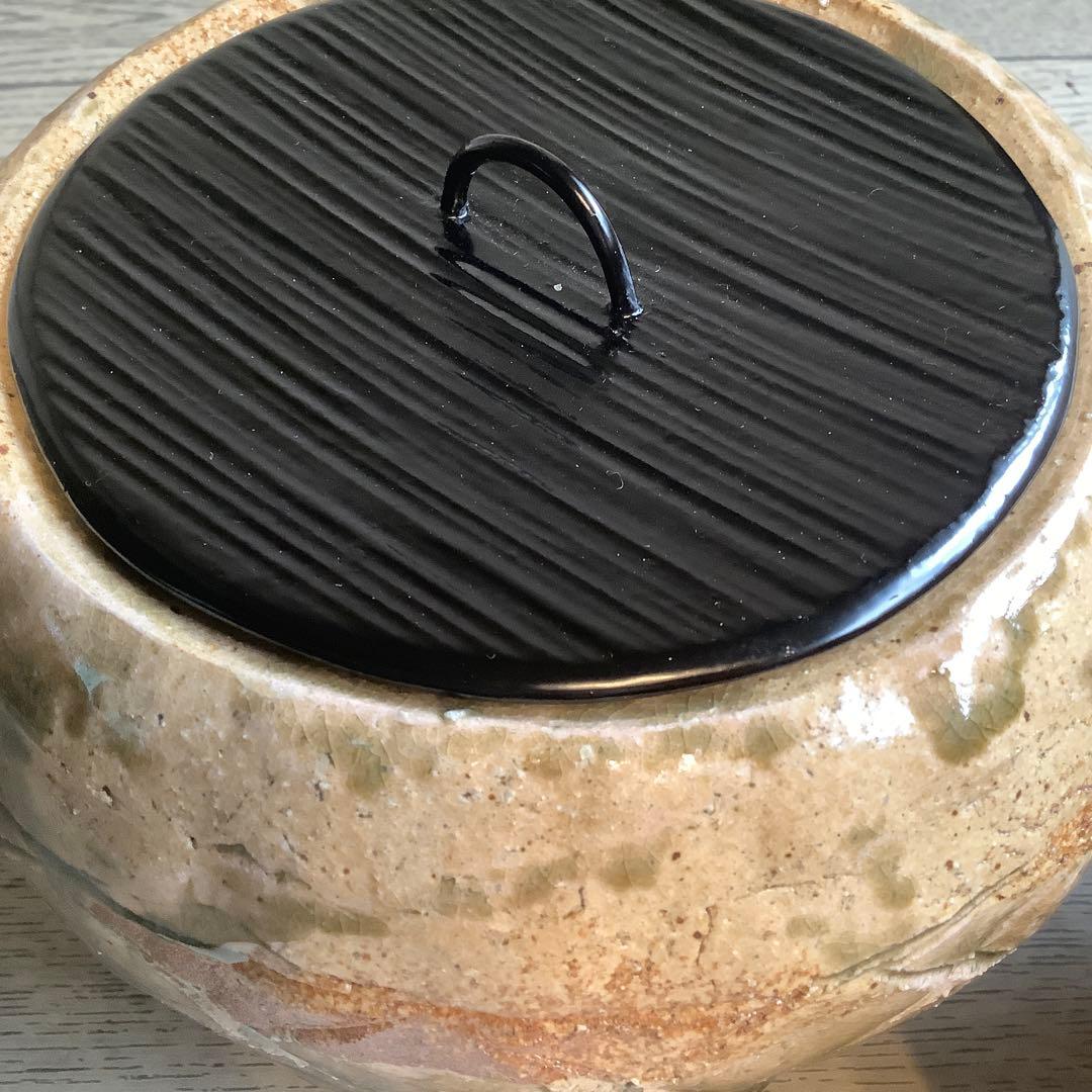 【茶道具】奥田英山　信楽鬼桶水指