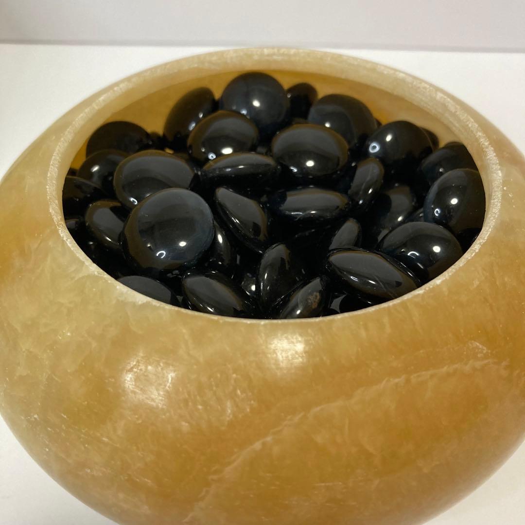 瑪瑙 碁石 大理石碁笥